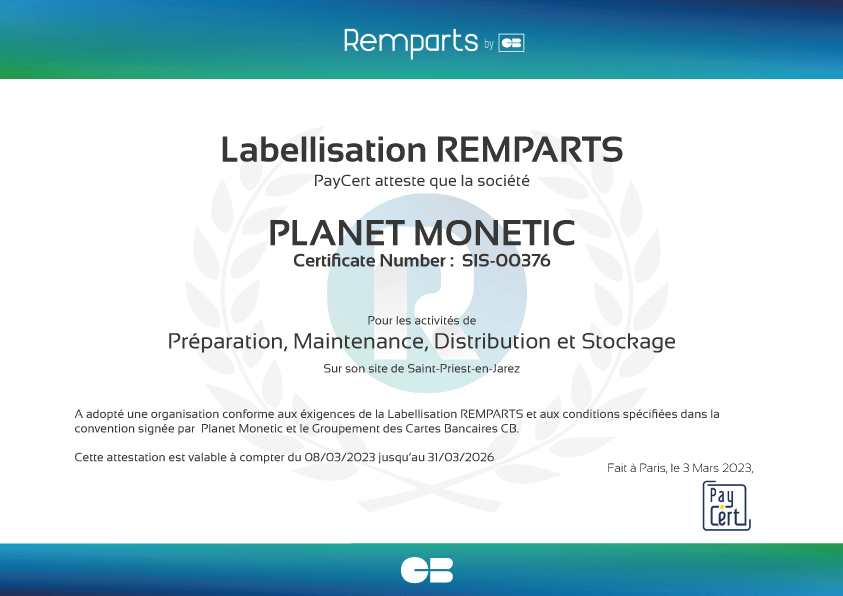 Certificat REMPARTS PM